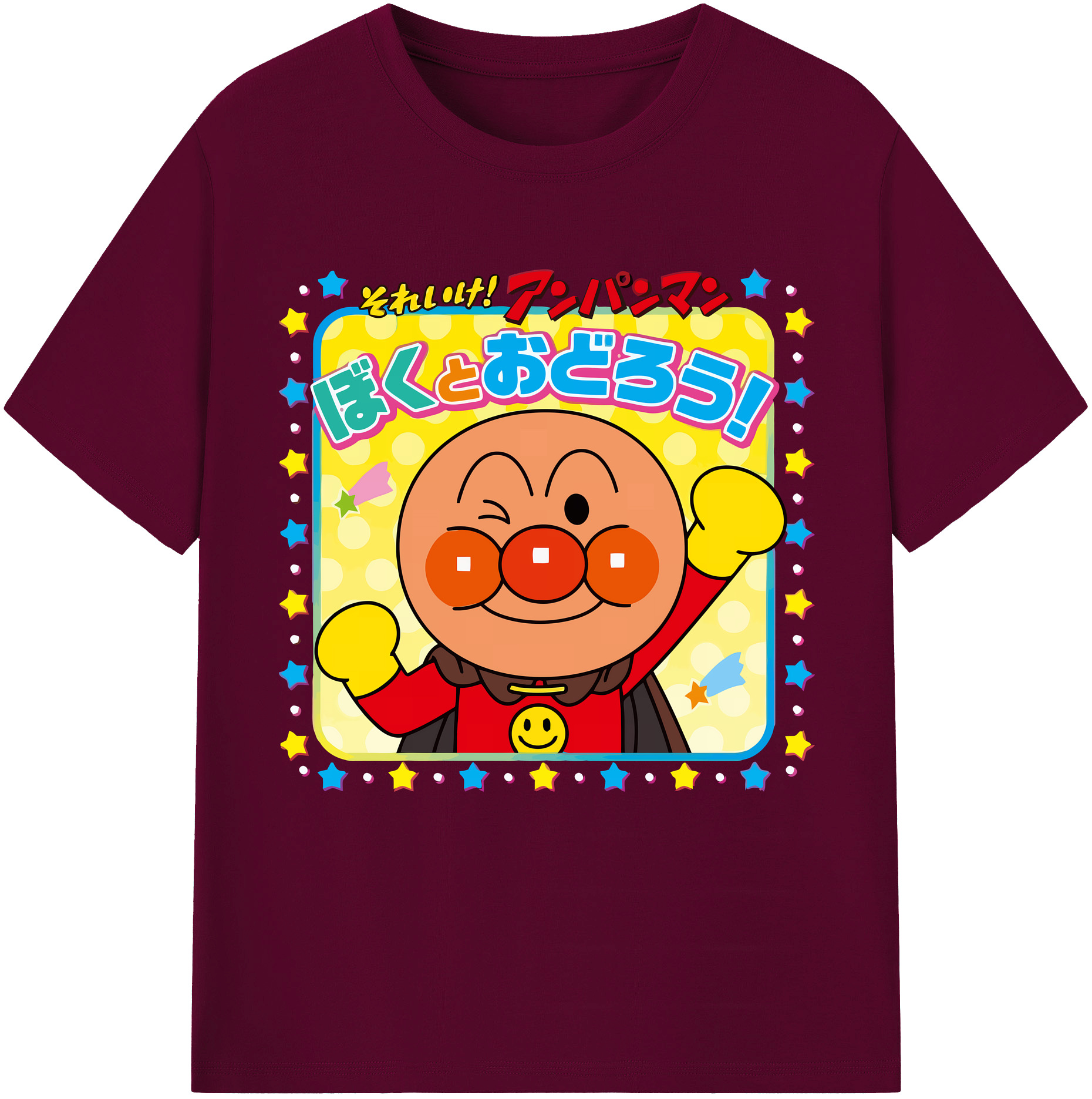 （画像用） アンパンマン Anpanman レディースカジュアルプリントTシャツ（綿100％）